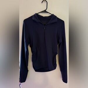 Athleta Navy Transcend Half Zip M